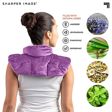 Sharper Image&reg; Hot and Cold Herbal Aromatherapy Neck and Shoulder Wrap in Lavender. View a larger version of this product image.