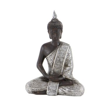 Ridge Road Decor Polystone Buddha Sculpture in Black. View a larger version of this product image.