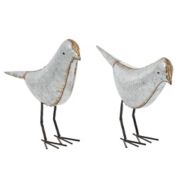 Ridge Road D&eacute;cor Metal Bird Sculptures in Grey (Set of 2)
