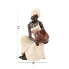 Alternate image 3 for Ridge Road Decor Polystone Woman Sculpture in Ebony/Ivory