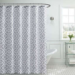 Creative Home Ideas 70-Inch x 72-Inch Elsa Geometric 13-Piece Shower Curtain Set in Grey