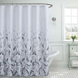 New Engineered Ombre Border Shower Curtain Copper/Gray Hearth & Hand 