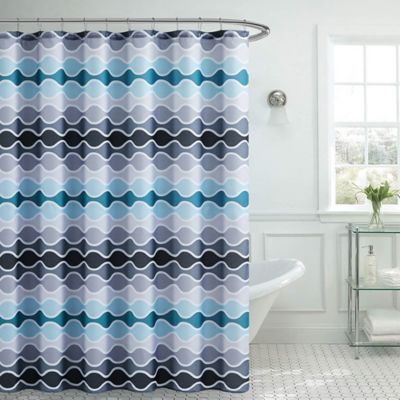 Blue Shower Curtain And Rug Set Bed, Max Studio Shower Curtain Blueprint