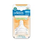 Alternate image 1 for Dr. Brown&#39;s Natural Flow&reg; Level 2 Wide-Neck Silicone Bottle Nipples (2-Pack)