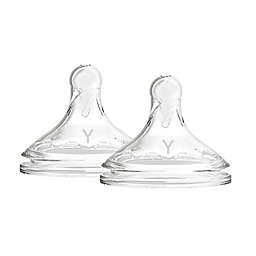 Dr. Brown's® Options+™ 2-Pack Y-Cut Wide-Neck Silicone Nipples in Clear