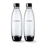 SodaStream&reg; 1-Liter Twin Pack Slim Carbonating Bottles in Black