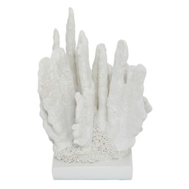 White Polystone Coastal Sculpture Coral. View a larger version of this product image.