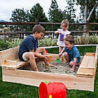 Alternate image 3 for Be Mindful Extra Large Wood Sandbox with Cover in Natural