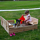 Alternate image 5 for Be Mindful Extra Large Wood Sandbox with Cover in Natural