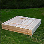 Alternate image 2 for Be Mindful Extra Large Wood Sandbox with Cover in Natural
