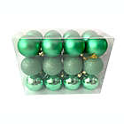 Alternate image 0 for H for Happy&trade; Shatterproof Christmas Ornaments in Green (Set of 24)