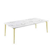 Nicole Miller Marble Rectangular Dining Table