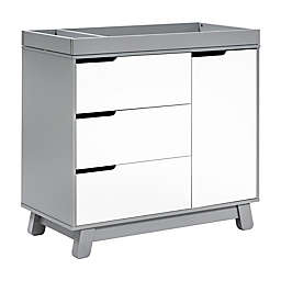 Babyletto Hudson 3-Drawer Changer Dresser in Grey and White