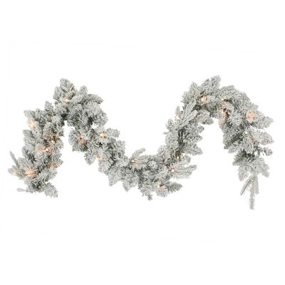 Bee &amp; Willow&trade; Flocked Premium LED Garlands in White (Set of 2)
