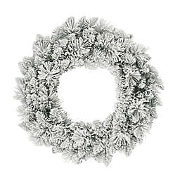 H for Happy™ 24-Inch Flocked Artificial Christmas Wreath in White