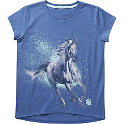 Carhartt® Short Sleeve Running Horse Crewneck T-Shirt in Blue