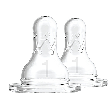 Dr. Brown&#39;s Natural Flow&reg; Silicone Level 1 Baby Bottle Nipples (2-Pack). View a larger version of this product image.