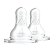 Dr. Brown&#39;s Natural Flow&reg; Silicone Level 4 Baby Bottle Nipples (2-Pack)