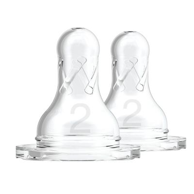 Dr. Brown&#39;s Natural Flow&reg; Level 2 Silicone Baby Bottle Nipples (2-Pack)