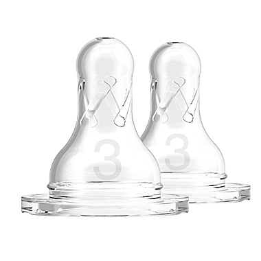 Dr. Brown&#39;s Natural Flow&reg; Silicone Level 3 Baby Bottle Nipples (2-Pack). View a larger version of this product image.