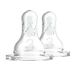 Dr. Brown's Natural Flow® Silicone Level 3 Baby Bottle Nipples (2-Pack)