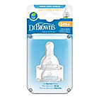 Alternate image 1 for Dr. Brown&#39;s Natural Flow&reg; Silicone Level 3 Baby Bottle Nipples (2-Pack)