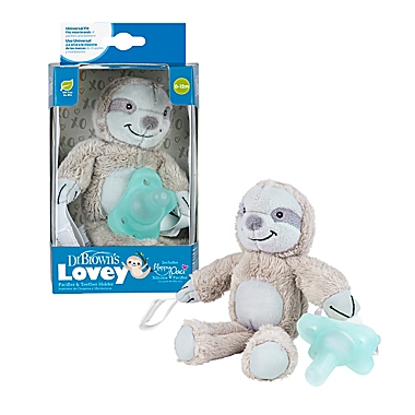 Dr. Brown&#39;s&reg; Sloth Lovey Pacifier &amp; Teether Holder. View a larger version of this product image.