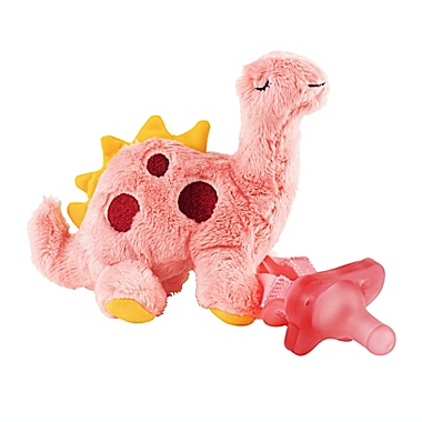 Dr. Brown&#39;s&reg; Dinosaur Lovey Pacifier &amp; Teether Holder in Pink. View a larger version of this product image.