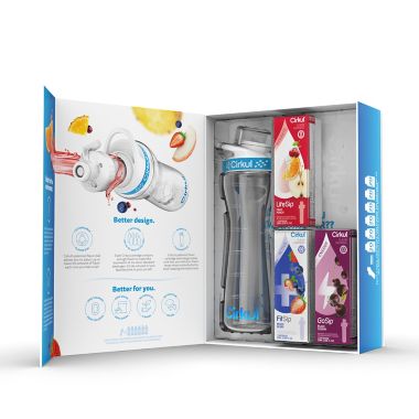 Cirkul&reg; Starter Kit with 22 oz. Plastic Bottle and 3 Flavor Cartridges. View a larger version of this product image.