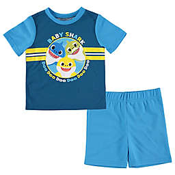 Baby Shark® 2-Piece Short Sleeve T-Shirt and Short Set in Blue/Multi
