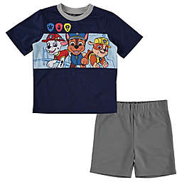 PAW Patrol 2-Piece Short Sleeve T-Shirt and Short Set in Navy/Multi