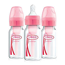Dr. Brown's® Options+™ 3-Pack 4 oz. Baby Bottles in Pink