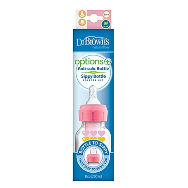 Dr. Brown&#39;s&trade; Options+&trade; Sippy Bottle Starter Kit in Pink. View a larger version of this product image.