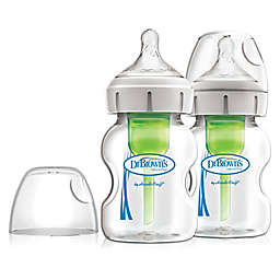 Dr. Brown's® Options+™ 2-Pack 5 oz. Wide-Neck Glass Baby Bottles