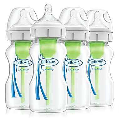 Dr. Brown&#39;s&reg; Options+&trade; Wide Neck 4-Pack 9 oz. Baby Bottles. View a larger version of this product image.