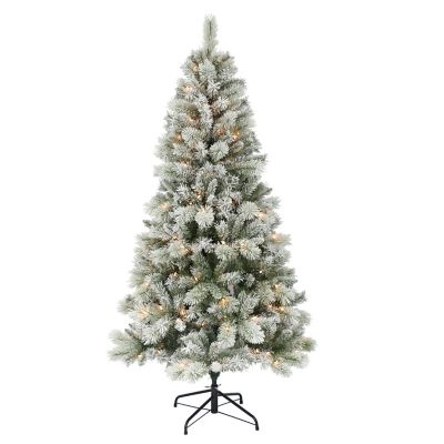 Bee &amp; Willow&trade; 6-Foot Pre-Lit Flocked Spruce Christmas Tree with Clear Lights