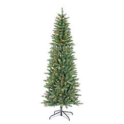 H for Happy™ 7-Foot Pre-Lit Faux Douglas Fir Christmas Tree with Multicolored Lights