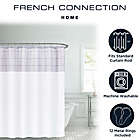 Alternate image 3 for French Connection 72-Inch x 72-Inch Hastings Shower Curtain and Hook Set in White/Navy