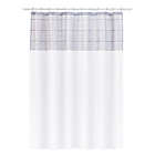Alternate image 1 for French Connection 72-Inch x 72-Inch Hastings Shower Curtain and Hook Set in White/Navy