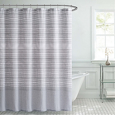French Connection 72-Inch x 72-Inch Hastings Shower Curtain and Hook Set in Charcoal. View a larger version of this product image.