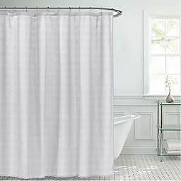 French Connection 72-Inch x 72-Inch Hastings Shower Curtain and Hook Set in Grey