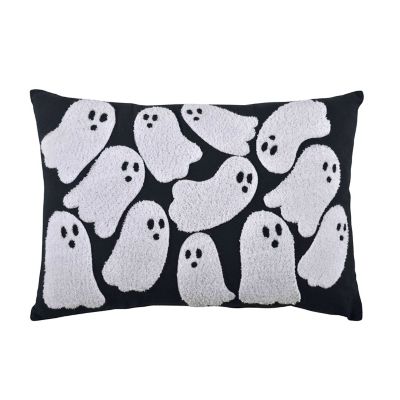 3-D Halloween Decoration Haunted ghoul Face Soft Plush Throw Pillow Skull 14" 