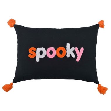H for Happy&trade; "Spooky" Rectangular Throw Pillow. View a larger version of this product image.