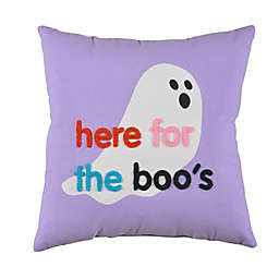H for Happy™ Here For The Boo's Square Toss Pillow in Purple/Multi