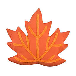 H for Happy™ Autumn Leaf Novelty Toss Pillow in Orange