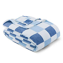 Bee & Willow™ Plush Blanket in Blue Check