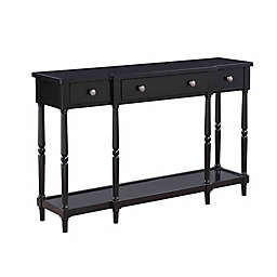 Convenience Concepts Cheyenne 3-Drawer Console Table in Black