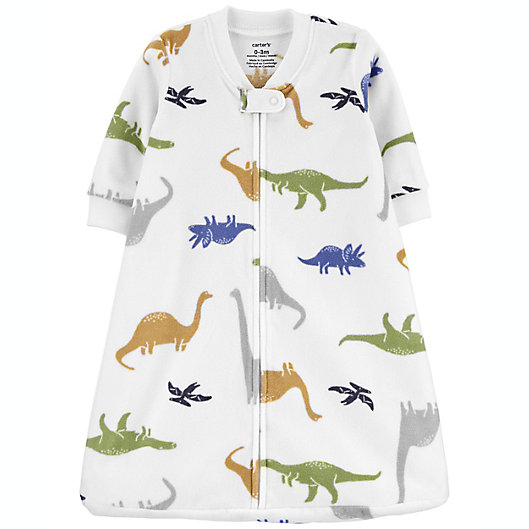 carter's® Dinosaur Fleece Sleep Bag in White Bed Bath & Beyond