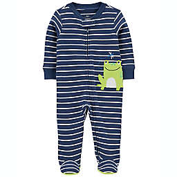carter's® Frog 2-Way Zip Footie Pajama in Navy