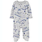 Alternate image 0 for carter&#39;s&reg; Size 6M Whales Snap-Up Footie Sleep &amp; Play in Grey